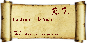 Ruttner Tünde névjegykártya